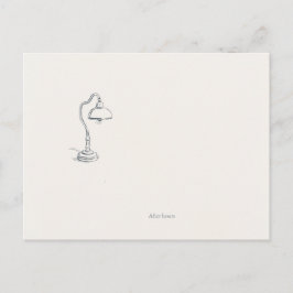 Introvert Quiet Solitude Minimalist Art Postcard Vykort