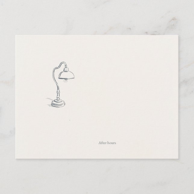 Introvert Quiet Solitude Minimalist Art Postcard Vykort (Framsida)