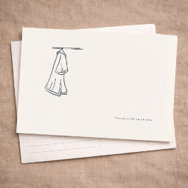 Introvert Quiet Solitude Minimalist Line Art Helg Vykort