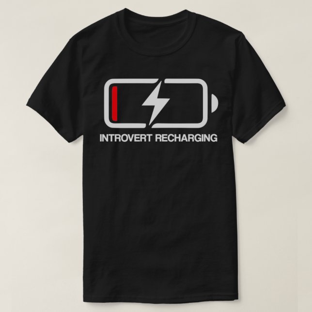 Introvert Recharting Battery T Shirt (Design framsida)