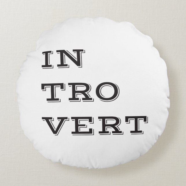 Introvert Round Pillow Rund Kudde (Framsidan)