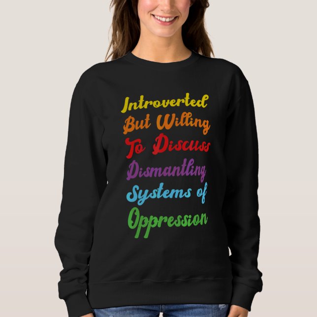 Introvert Sarksastisk Ironi Dismantlar System Op T Shirt (Framsida)