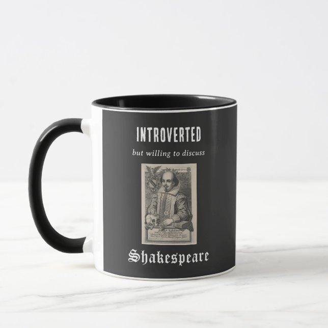 Introvert Shakespeare Literature ThGodny Mug Mugg (Vänster)