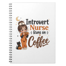 Introvert Sjuksköterska Halloween Anteckningsbok R