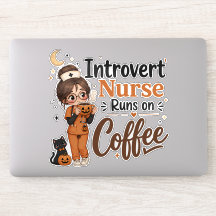 Introvert Sjuksköterska Halloween-dekal Rolig Omvå