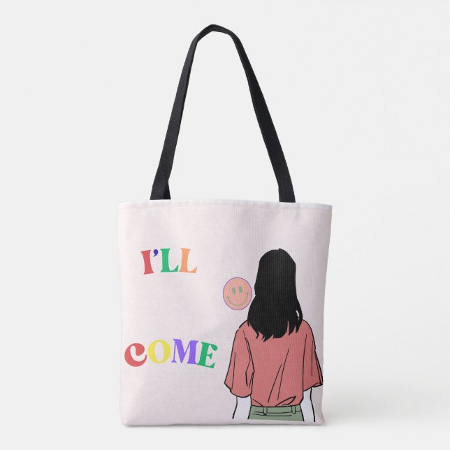 Introvert Social Battery Tote Bag Tygkasse (Baksida)