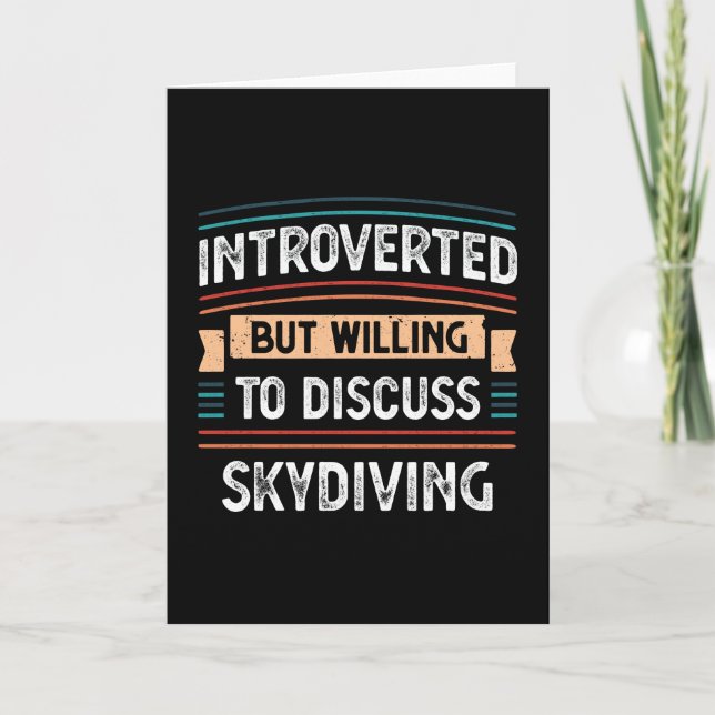 Introvert som är villig att diskutera Fallskärmsho Kort (Framsida)
