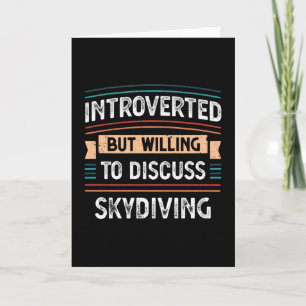 Introvert som är villig att diskutera fallskärmsho kort