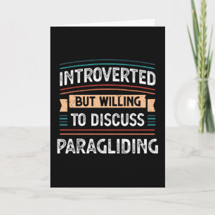 Introvert som är villig att diskutera Paragliding Kort