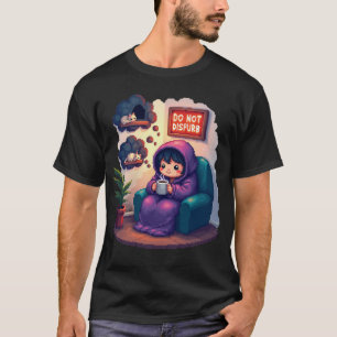 Introvert Stör Ej Pixelkonst Socialt Batteri  T Shirt