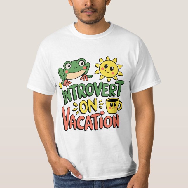 Introvert Sunshine Break Manar T Shirt (Framsida)