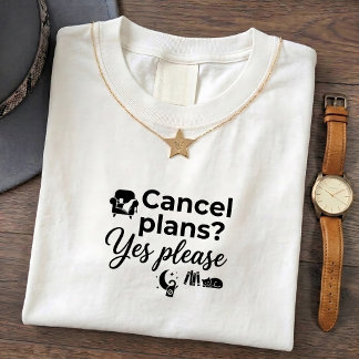 Introvert T-Shirt - Citat om Inställda Planer