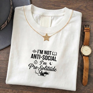 Introvert T-Shirt - Citatdesign mot det sociala