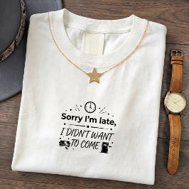 Introvert T-Shirt: Kom Inte Ville Försäkran Sen Qu T Shirt