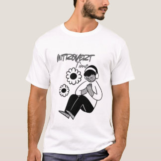 Introvert Tid Minimal Typografi T-Shirt