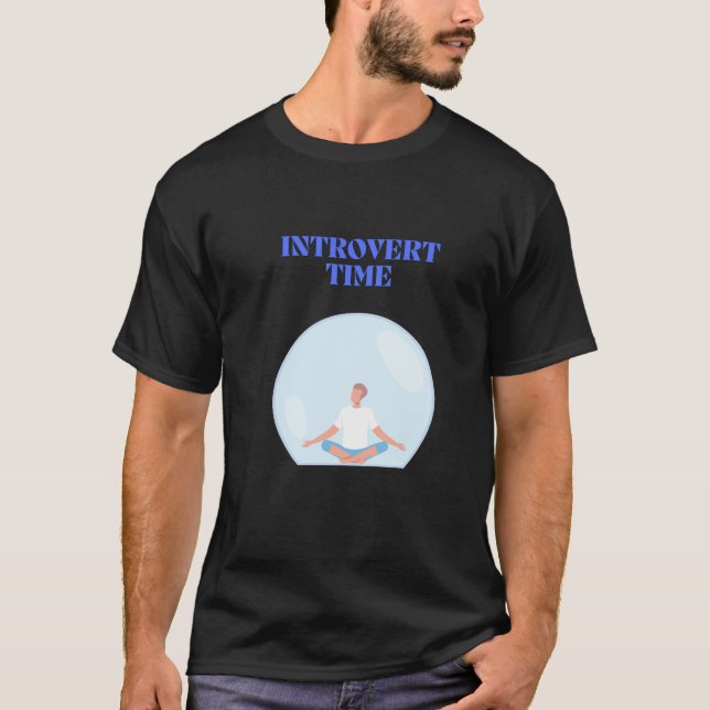Introvert Time Calm Meditation Illustration T-Shir T Shirt (Framsida)