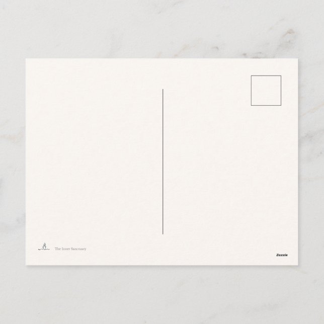 Introvert Tyst Ensamhet Minimalist Vykort (Baksida)