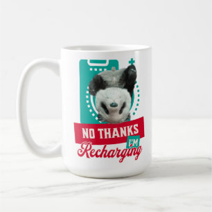 Introvert Utbrändhet Panda Socialt Batteri Design Kaffemugg