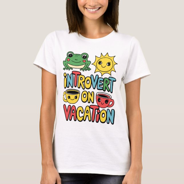 Introvert Vacation Mode Women's T Shirt (Framsida)