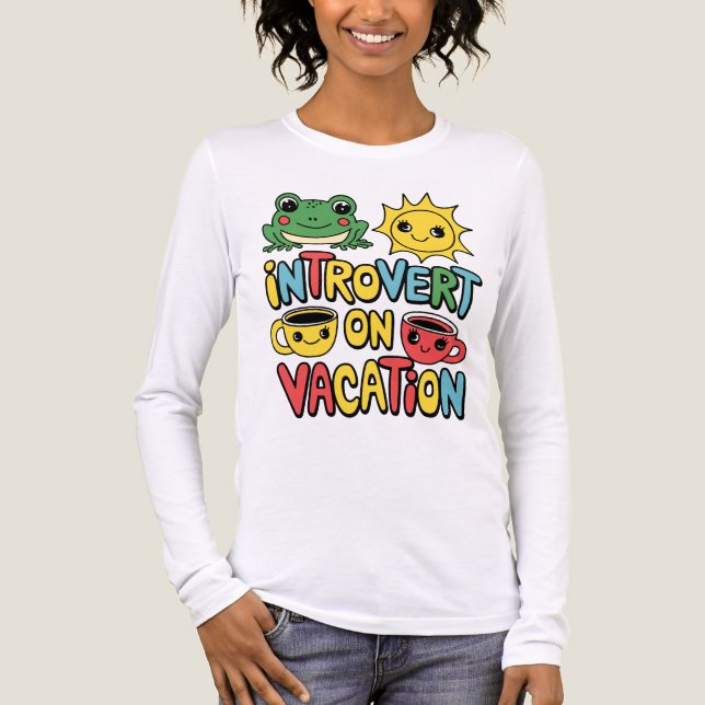 Introvert Vacation Mode Women's T Shirt (Framsida)