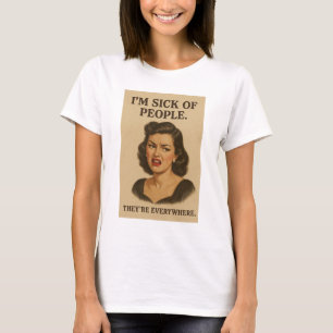 Introvert vintage illustration t shirt