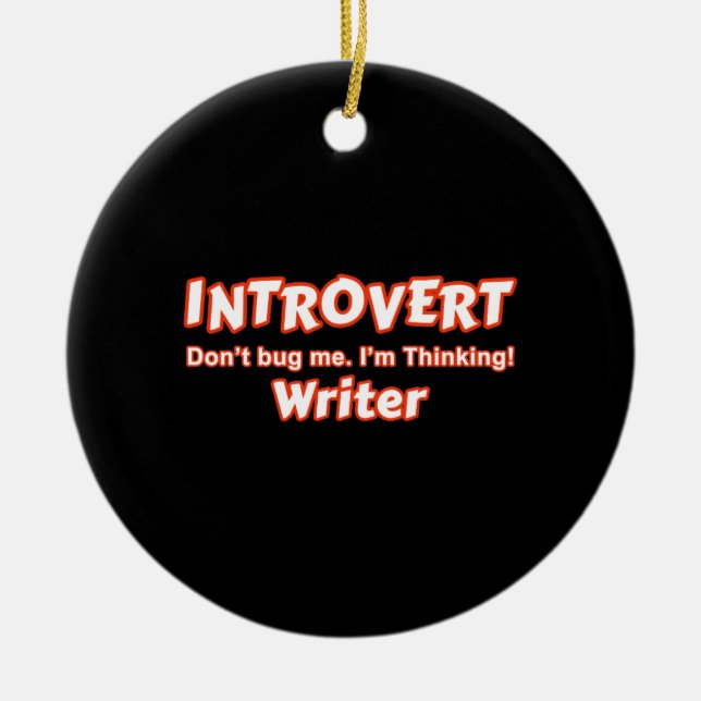 Introvert Writer Julgransprydnad Keramik (Framsidan)