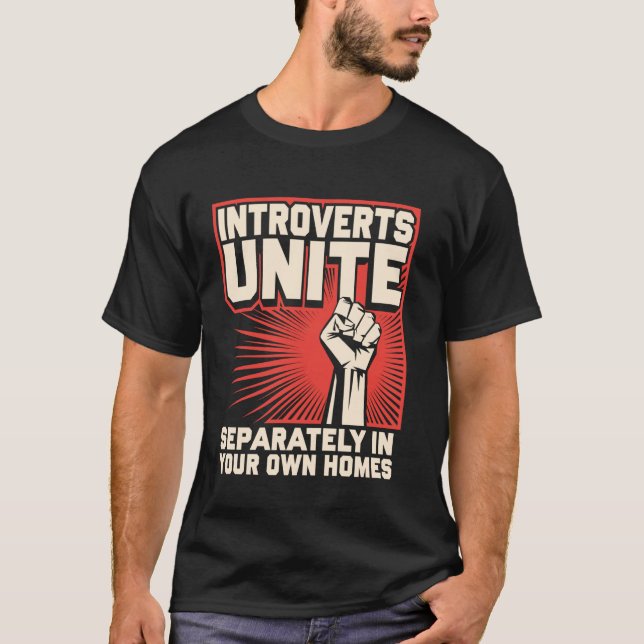 Introverta förena sig  1 t shirt (Framsida)