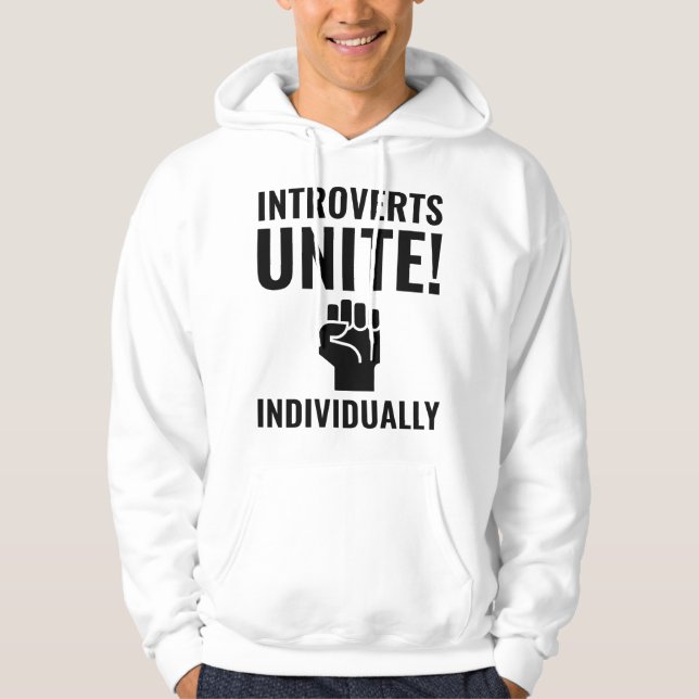 Introverta förenar sig hoodie (Framsida)