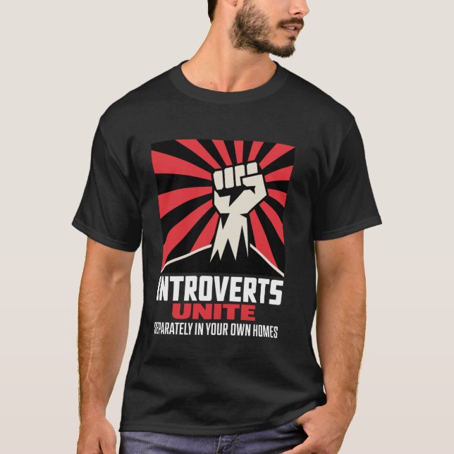 Introverta förenar sig t shirt (Framsida)