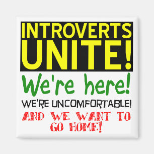 Introverta förenas Roligt Kylskåpsmagnet Kylskåp