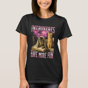 Introverta Har Mer Kul Rolig Katt Bootleg T Shirt