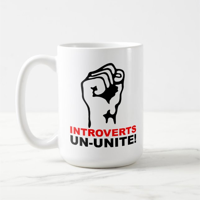 Introverta - Olje-förenande Rolig Mugg (Vänster)