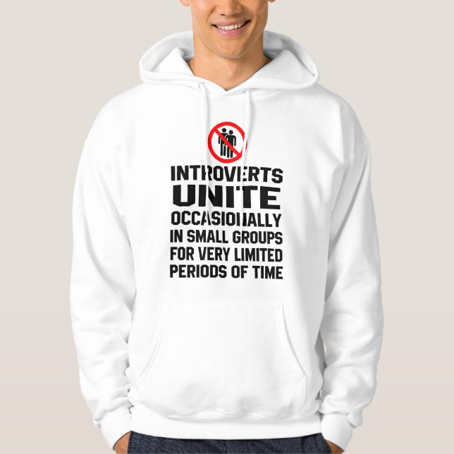 Introverta samlas enstaka gånger i liten grupp hoodie (Framsida)