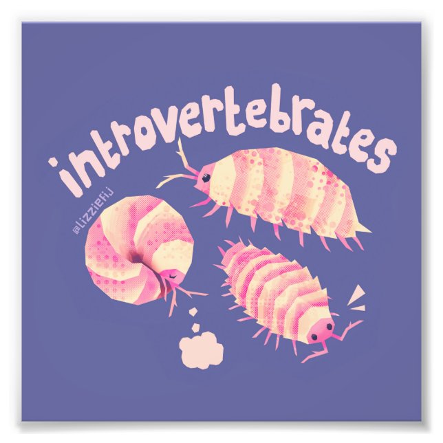 Introvertebrater isoporer - liten teckning fototryck (Framsidan)