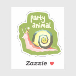 Introvertebrater party snigel - liten dekal