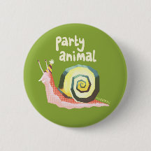 Introvertebrates grönt party snigel badge