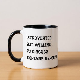 Introverted Accountant Funny Quote Coffee Mug Mugg