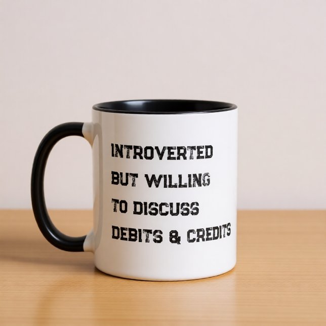 Introverted Accountant Funny Quote Coffee Mug Mugg (Skapare uppladdad)
