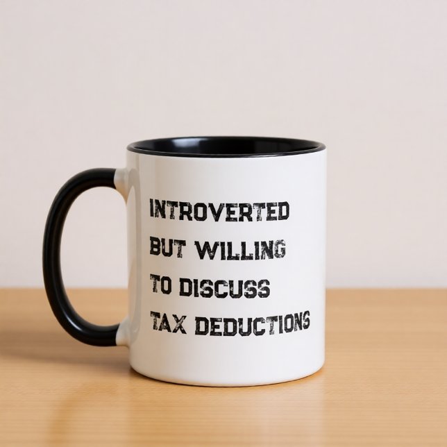 Introverted Accountant Funny Quote Coffee Mug Mugg (Skapare uppladdad)