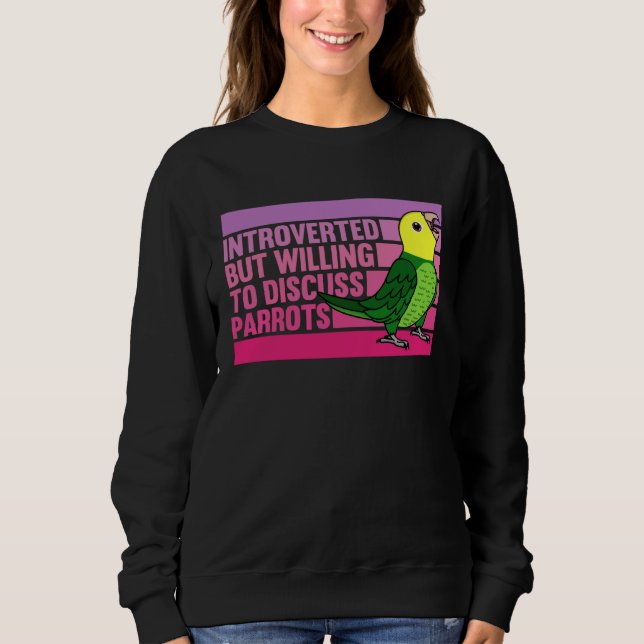Introverted But Parrots Double Yellow headed Amazo T Shirt (Framsida)