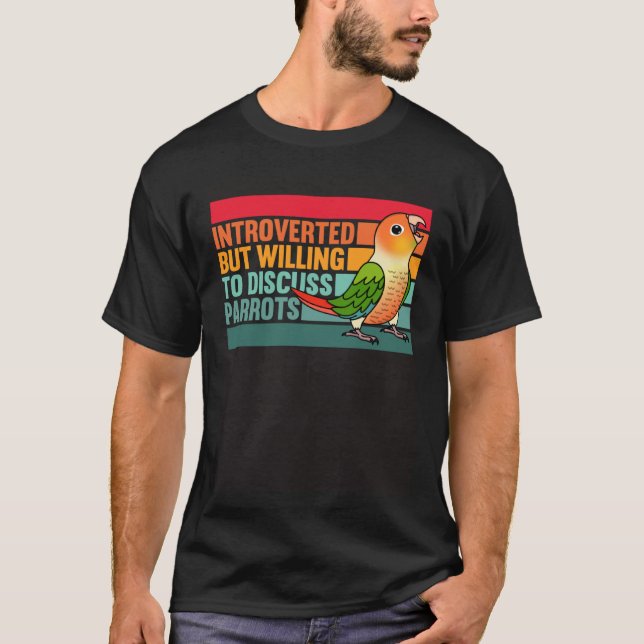 Introverted But Parrots Green Cheek Pineapple Conu T Shirt (Framsida)