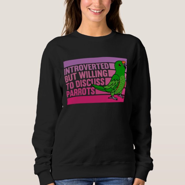 Introverted But Parrots Male Eclectus T Shirt (Framsida)