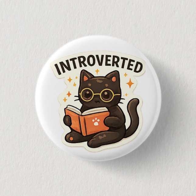Introverted But Willing To Discuss Cats Knapp (Framsida)