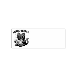 Introverted But Willing To Discuss Cats Självfärgande Stämpel