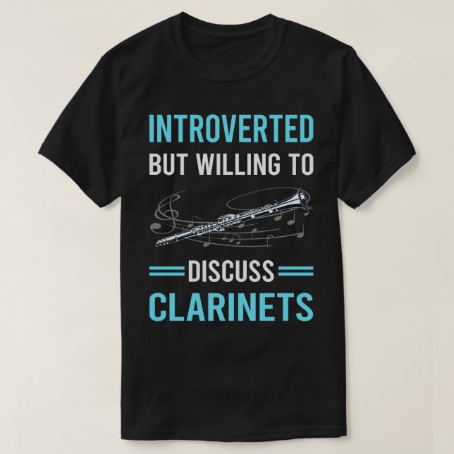 Introverterad Clarinet T Shirt (Design framsida)