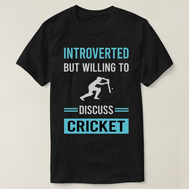 Introverterad Cricket T Shirt (Design framsida)