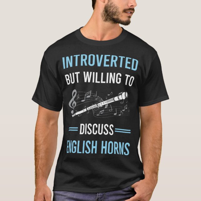 Introverterad engelsk Horn Cor Anglais T Shirt (Framsida)