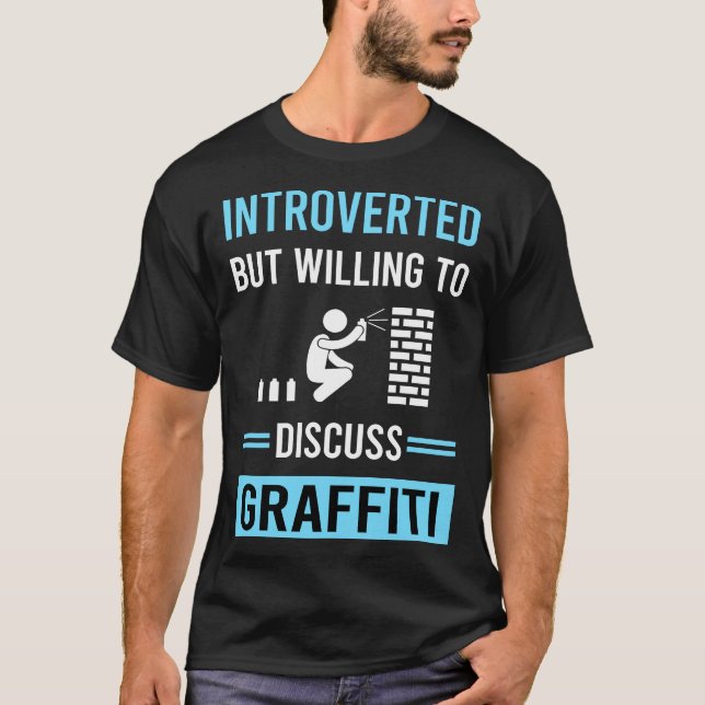 Introverterad Graffiti T Shirt (Framsida)