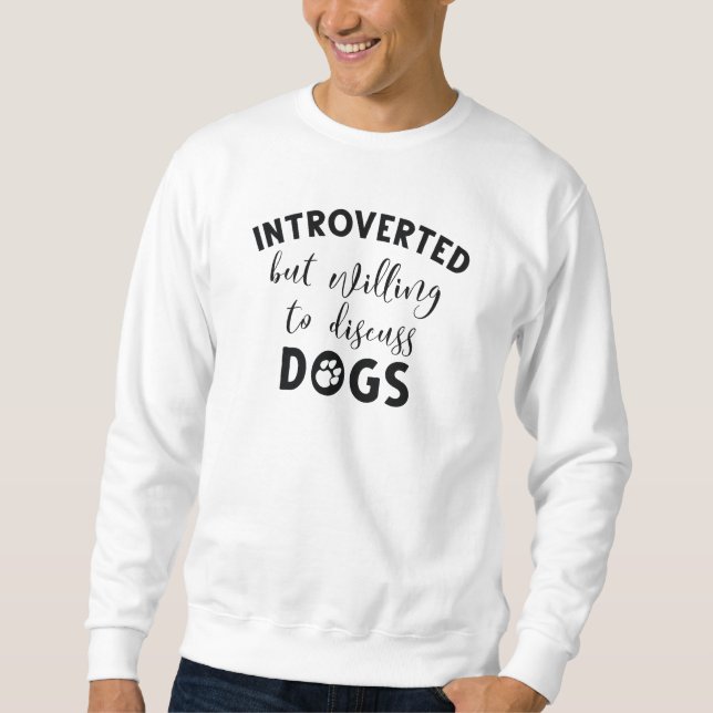 Introverterad Hundar Lång Ärmad Tröja (Framsida)