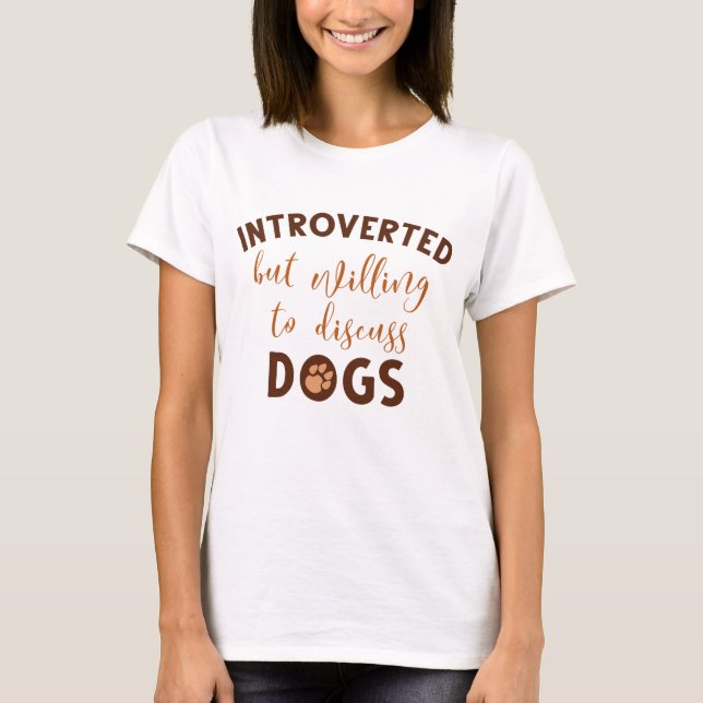 Introverterad Hundar T Shirt (Framsida)